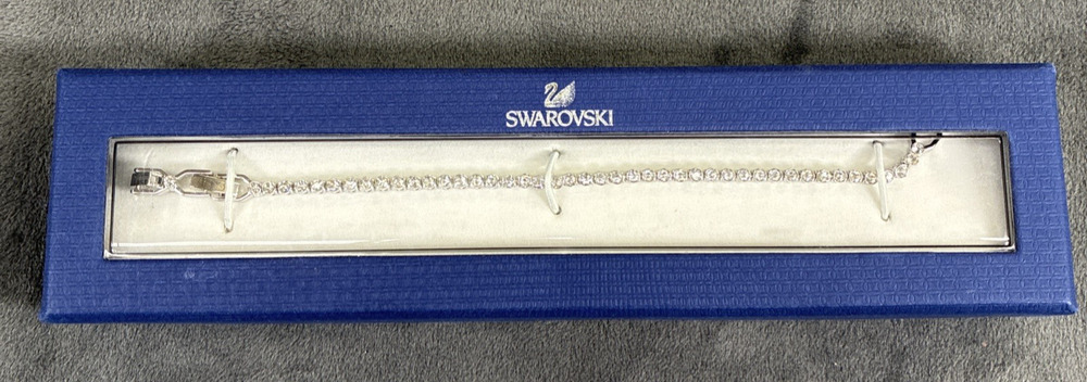 NEW Swarovski Emily Tennis Bracelet, round cut, 1043311 Benefits Charity FS